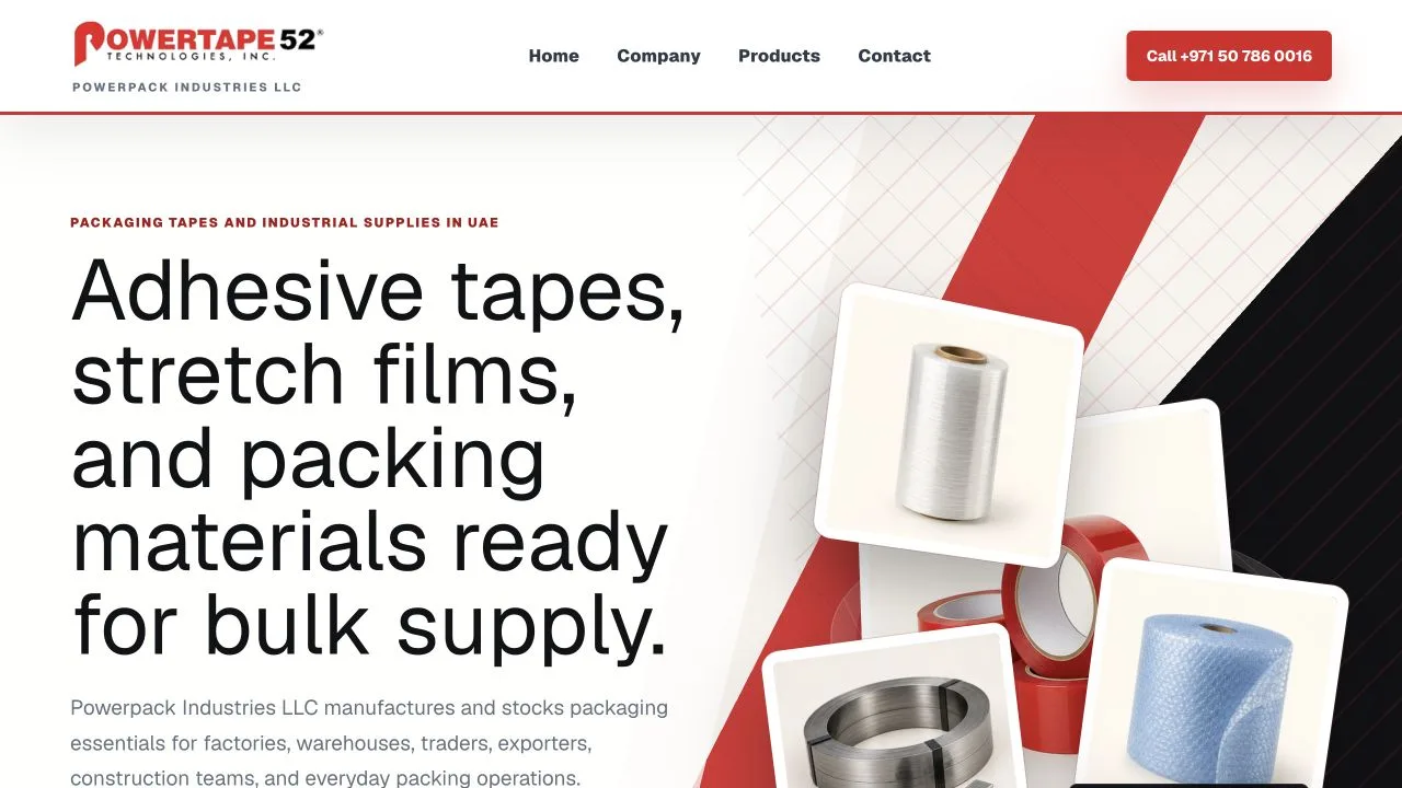 PowerTape52 website preview