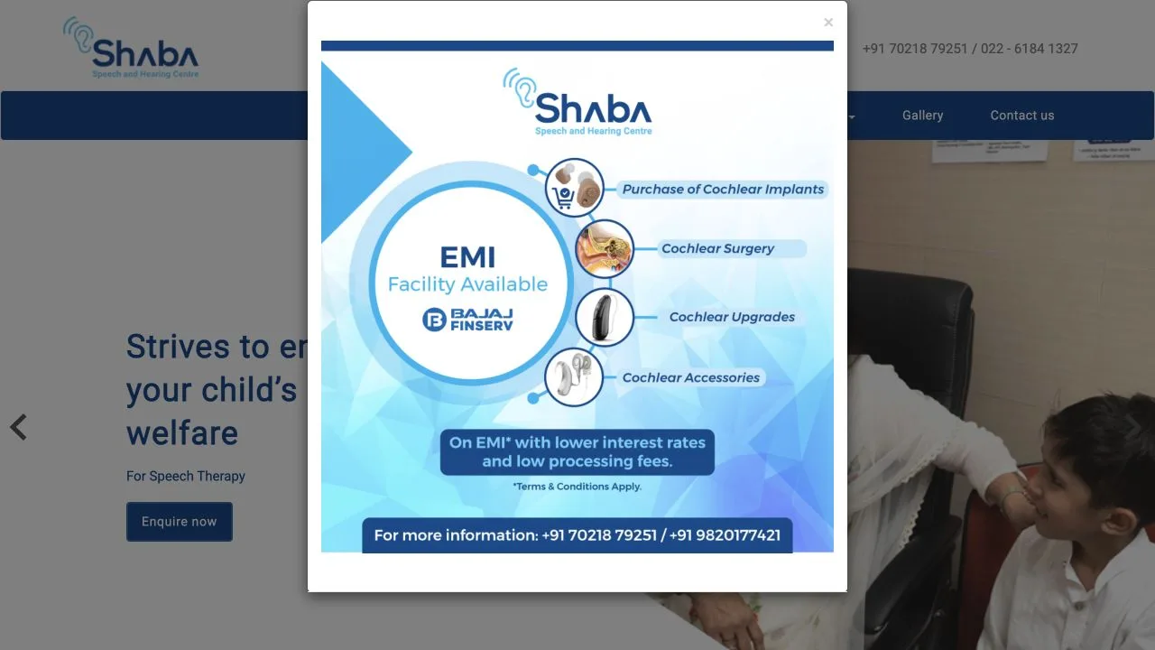 Shaba Speech & Hearing website preview